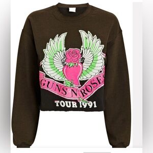 MadeWorn Cropped Guns N' Roses Sweatshirt